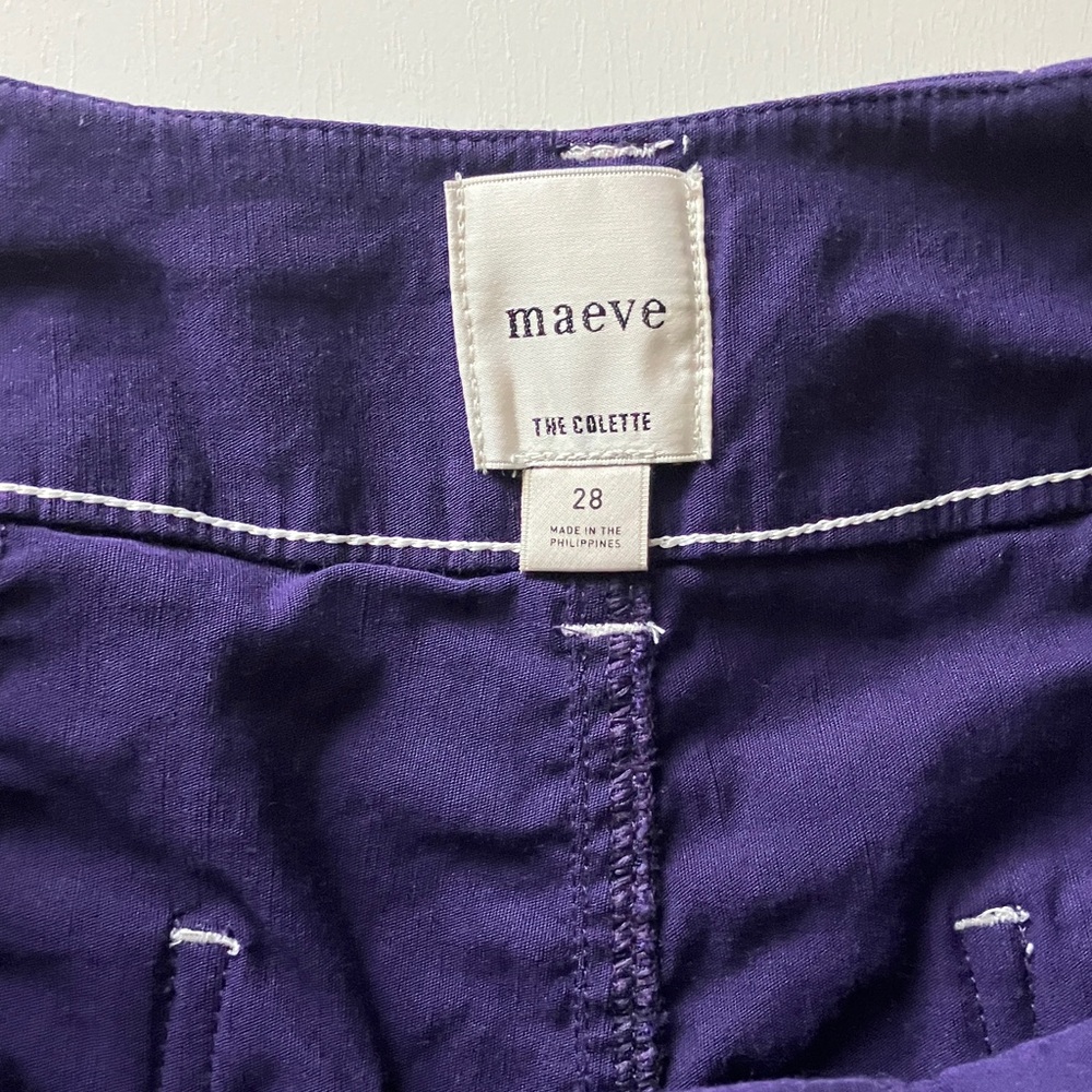 Anthropologie The Colette Crop Wide-Leg Pants by Maeve-Contrast-Stitch Edition - Picture 8 of 13